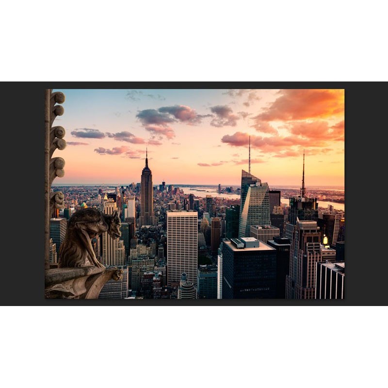 Fotomural Nueva York: rascacielos y puesta del sol