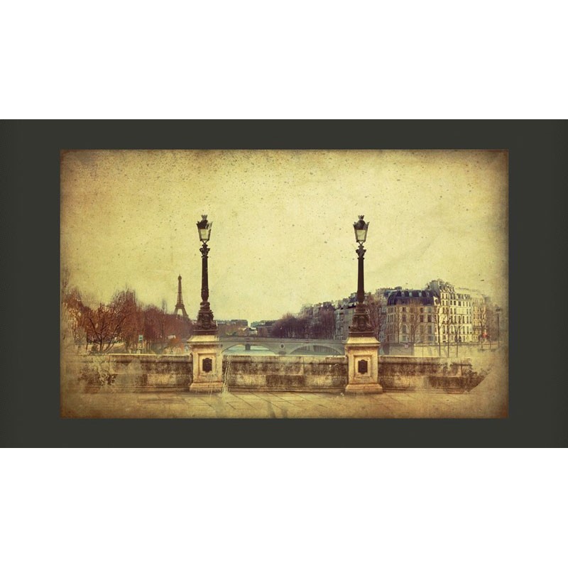 Bonita Estampa de París, efecto Vintage